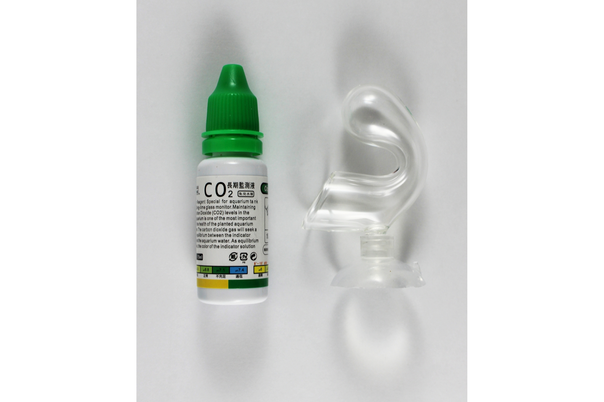 Amazing Aqua Glas CO2 Indikator, Dauertest mit Reagenzlösung